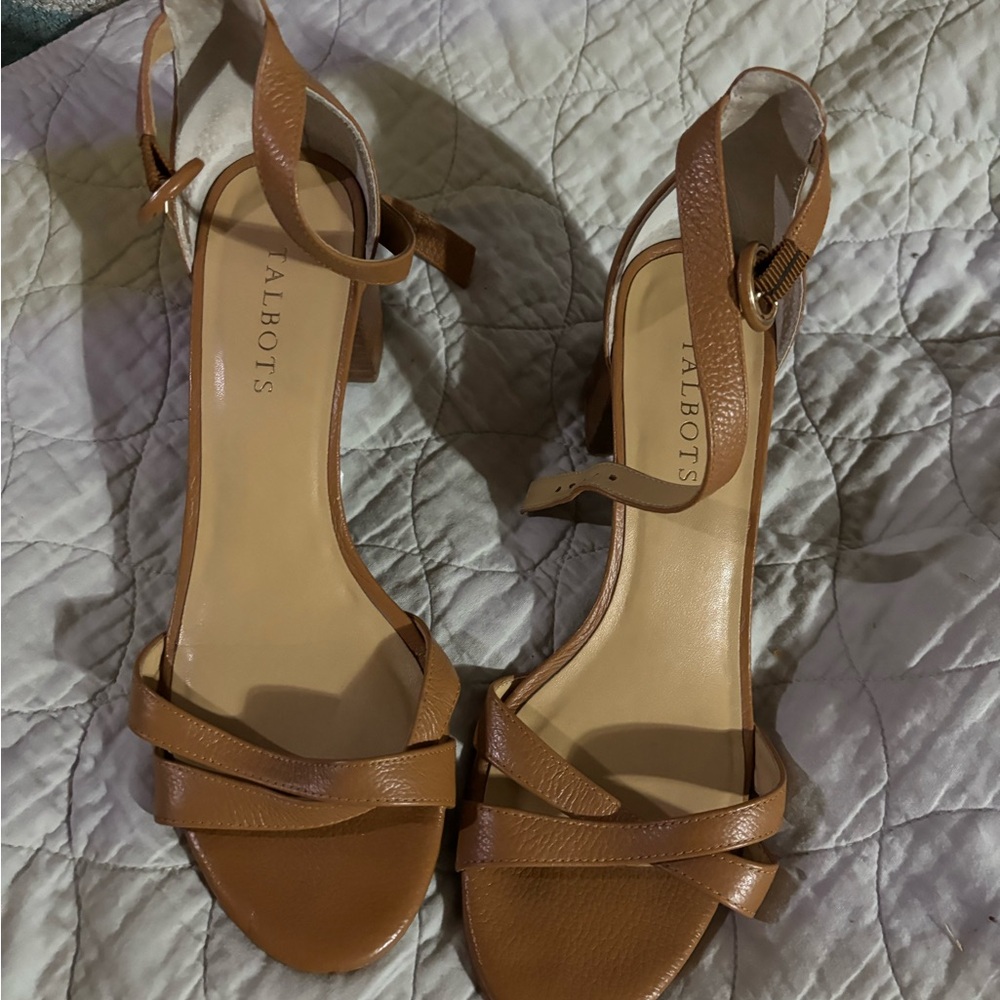 Talbots Women's Brown Strappy Heels